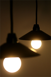 木のランプシェード